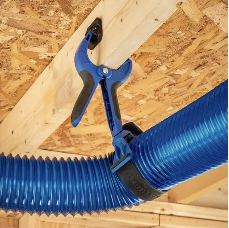 ROCKLER 4'' Clamping Hose Holders (Pack of 2) – Spring Clamps Hose Holder w/Nylon, Thermoplastic, Non-Slip Rubber Grip - 3'' Jaw Opening Dust Collection Accessories - Versatile Mounting Clamps Hose Holder - Image 4